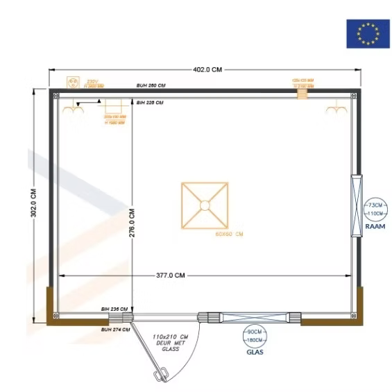 Conteneur habitable 4 × 3 m – Modèle Helsinki - AGRIVITI MATERIEL AGRICOLE
