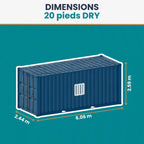 Container maritime 20 pieds DRY – ex 1er voyage - AGRIVITI MATERIEL AGRICOLE