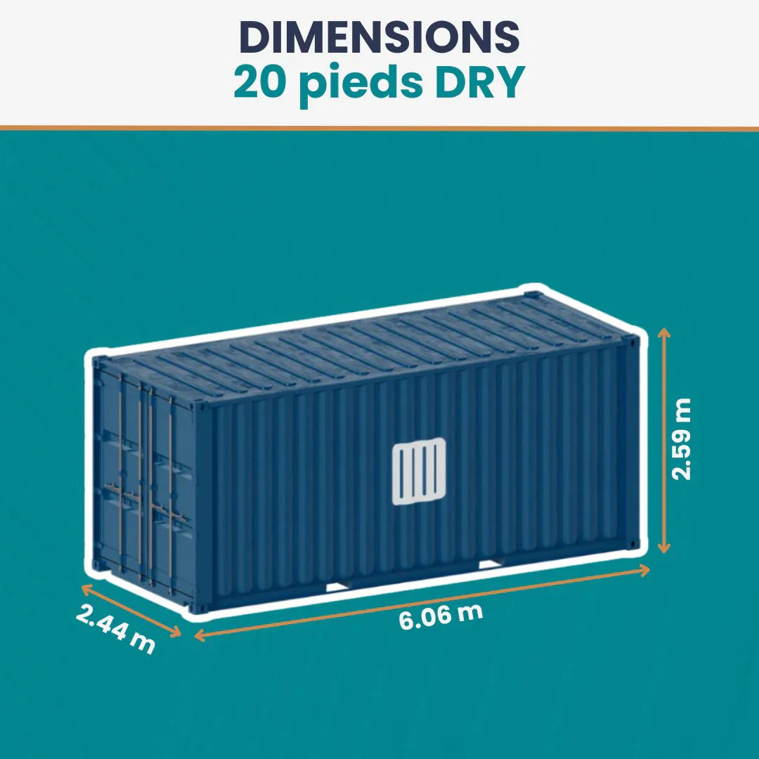 Container maritime 20 pieds DRY – ex 1er voyage - AGRIVITI MATERIEL AGRICOLE