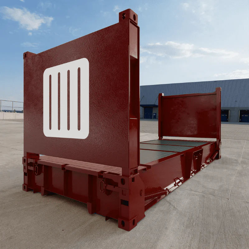 Container maritime 20 pieds Flat Rack d’occasion - AGRIVITI MATERIEL AGRICOLE