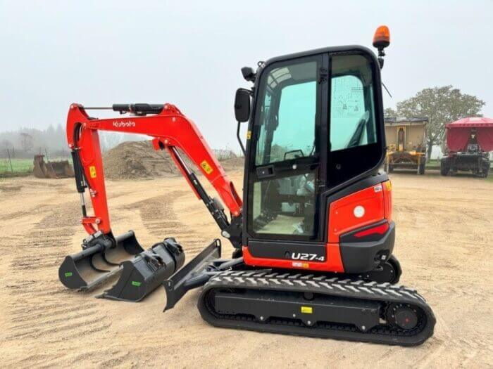 Mini-pelle Kubota U27-4 – 2025 – Neuf - AGRIVITI MATERIEL AGRICOLE