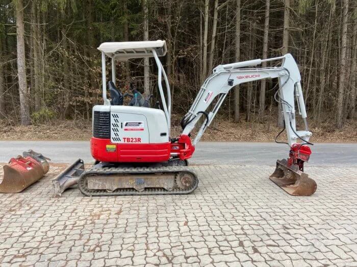 Mini-pelle Takeuchi TB23R – 2018 – 1 520 h – Occasion - AGRIVITI MATERIEL AGRICOLE
