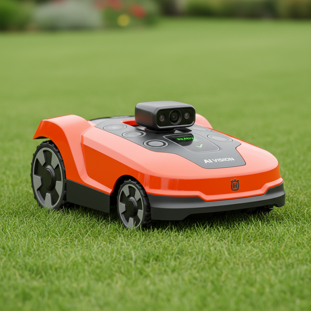 Robot Tondeuse Husqvarna 308V Automower Sans Fil / Vision IA - Surface 800m² - AGRIVITI MATERIEL AGRICOLE